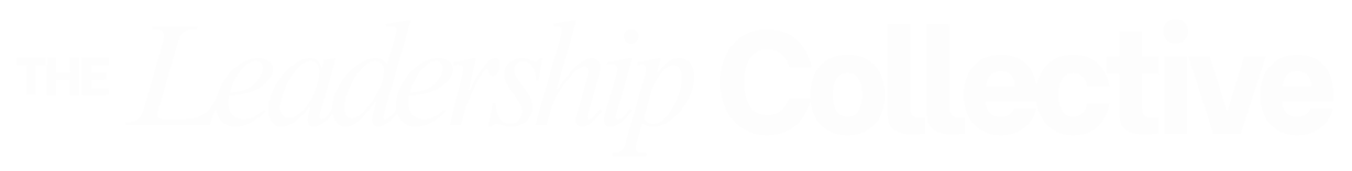 The Leadership Collective text logo in white.